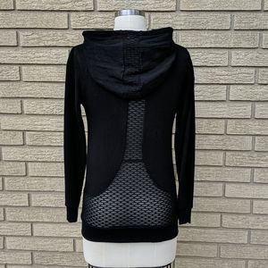 Hoodie with mesh back detail